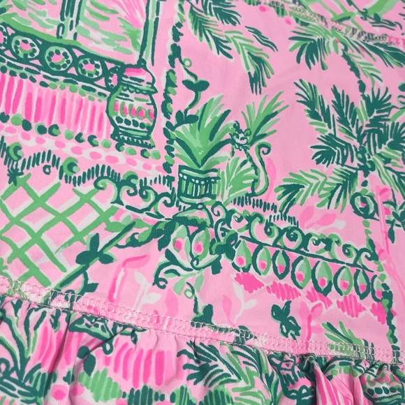 Lilly Pulitzer Luxletic Pink Fern Ruffle Skort - Sz M - Picture 2 of 8